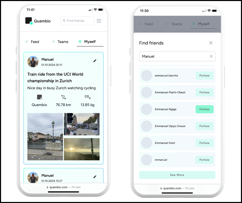 Plateforme d'engagement Quambio